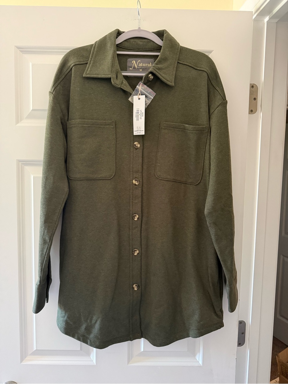 Natural Reflections Button-Front Shacket